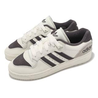 【adidas 愛迪達】休閒鞋 Rivalry Low 男鞋 米白 棕 低筒 皮革 麂皮 復古 愛迪達(ID5386)