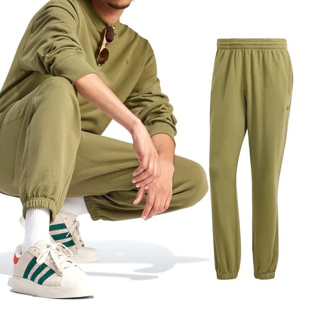 【adidas 愛迪達】Originals C Pants Ft 女款 綠色 棉褲 縮口 休閒 長褲 IR7889