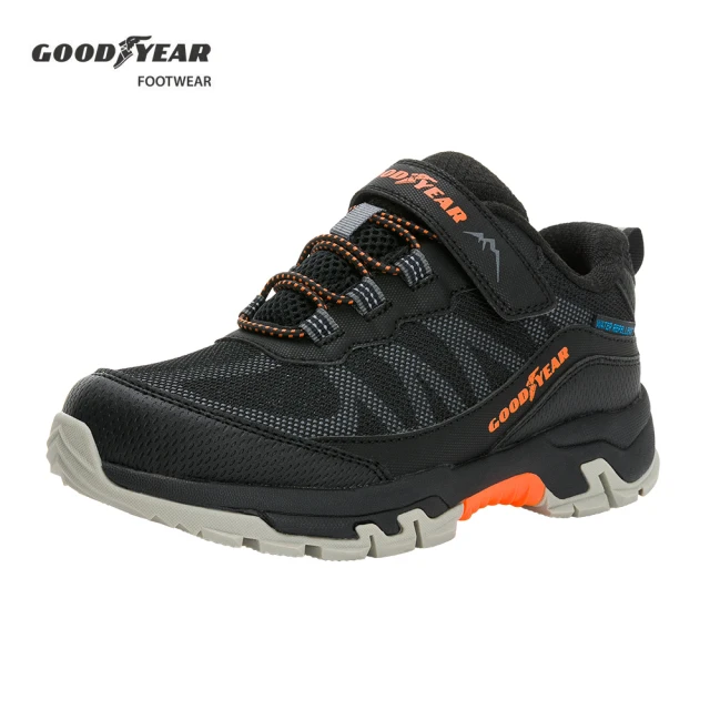 【GOODYEAR 固特異】探秘野趣-防水戶外鞋/童段22-24cm 運動 爬山 郊山 登山 童鞋 黑(GAKO48610)