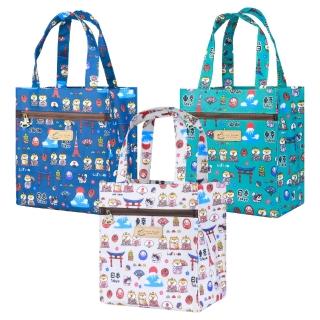 【uma hana】東京和服柴萬用防水包樸荷提袋(手提袋/便當袋/萬用袋)