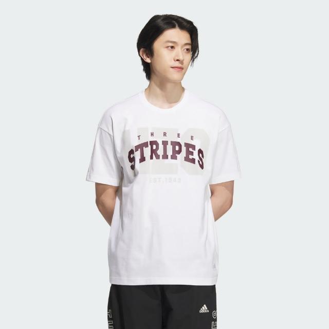 【adidas 愛迪達】上衣 男款 短袖上衣 運動 CLG SS TEE 白 JG8542