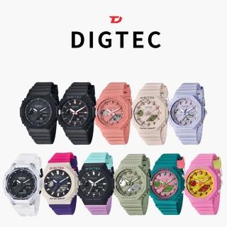 【DIGITEC】數碼科技 MDA-3119T 休閒 運動 繽紛 雙顯 鬧鈴 日期星期顯示 螢光指針 電子錶(個性百搭)