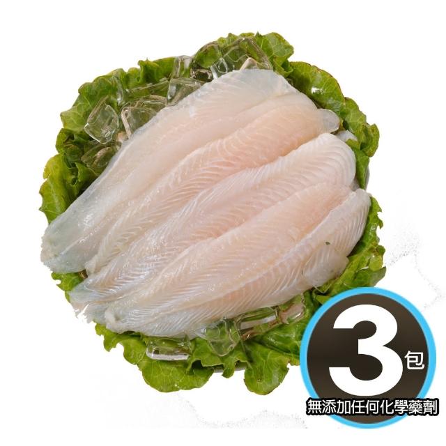 【華得水產】無膨發特大無刺巴沙魚片3片組(320g/片/無添加任何化學藥劑)