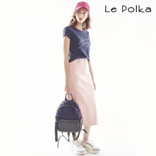 【Le Polka】簡約顯瘦窄長裙-女