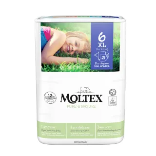 【MOLTEX 舒比】黏貼型無慮紙尿褲XL-21片x1包(歐洲原裝進口嬰兒紙尿褲)