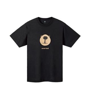 【mont bell】WICKRON T WOMEN MONTA BEAR FACE 女款 短袖排汗T 黑(1114483BK)