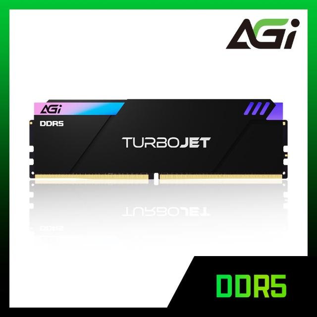 【AGI亞奇雷】UD858 DDR5 6800 32GB(16GBx2 TURBOJET RGB系列 桌上型超頻記憶體)