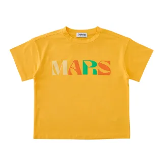 【MARS】童裝-黃底彩色LOGO上衣(黃色)