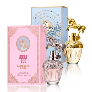 【ANNA SUI 安娜蘇】買一送一-玫瑰花舞獨角獸淡香水30ml+童話獨角獸淡香水30ml(專櫃公司貨)