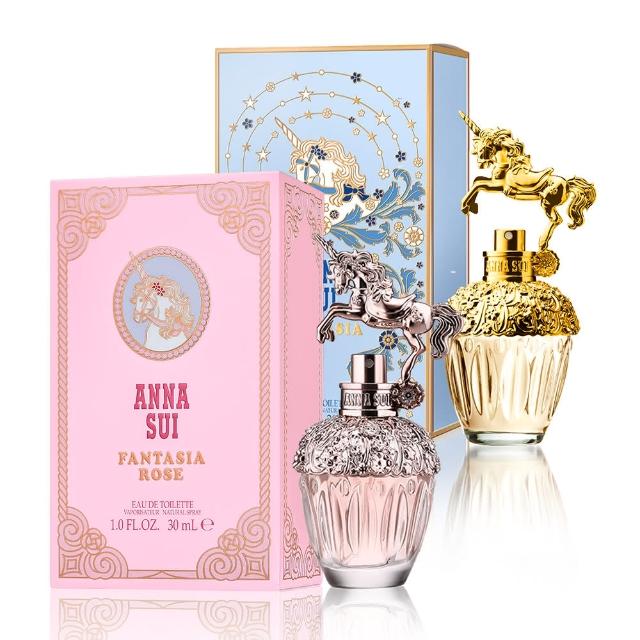 【ANNA SUI 安娜蘇】買一送一-玫瑰花舞獨角獸淡香水30ml+童話獨角獸淡香水30ml(專櫃公司貨)