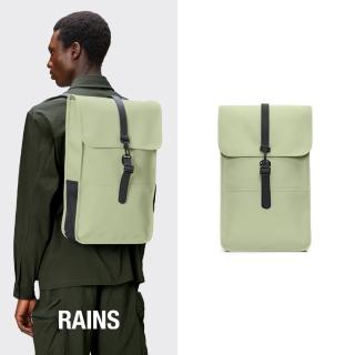 【RAINS官方直營】Backpack 經典防水雙肩背長型揹包(Earth 地球綠後揹包)