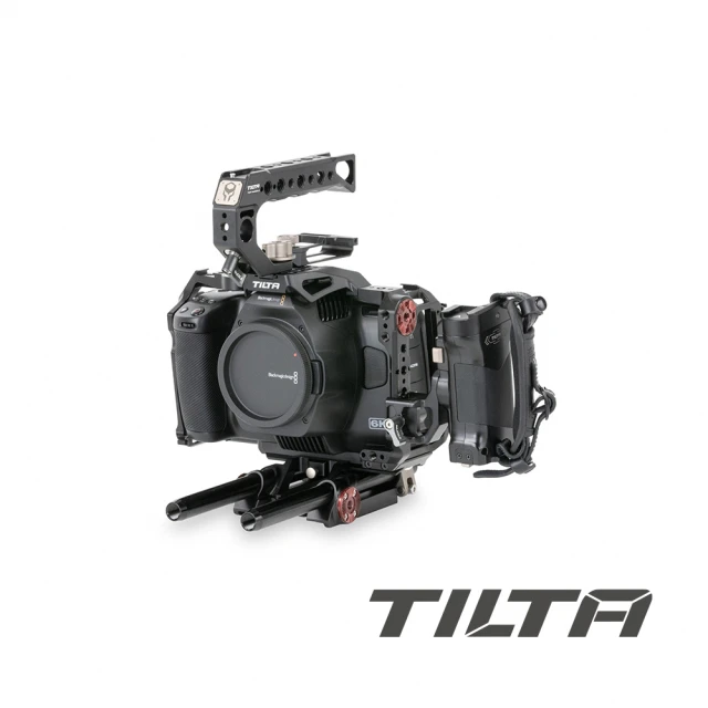 TILTA 鐵頭 BMPCC Blackmagic 攝影機 6K PRO 戰術版全籠提籠 - 黑色(公司貨)