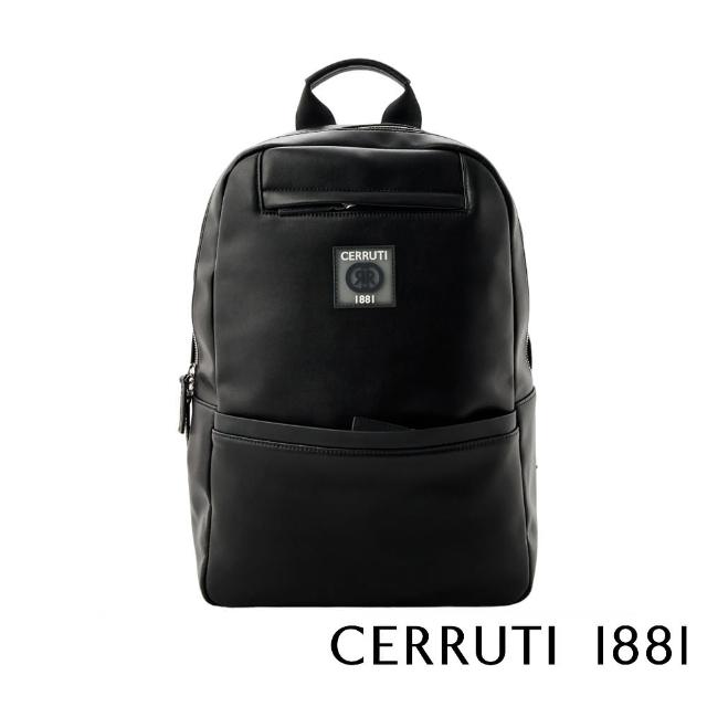 【Cerruti 1881】限量2折 義大利頂級後背包 全新專櫃展示品(黑色 CEZA06413N)