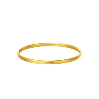 【周大福】傳承系列 素圈福鐲黃金手鐲_計價黃金(直徑56mm)