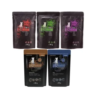 【Catz finefood 德國凱茲】單一純肉低敏 無穀貓專用主食餐包 80-85g*16入組(貓罐、貓主食罐、貓餐包)