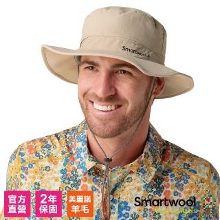 【SmartWool官方直營】登山圓盤帽 卡其色(美麗諾羊毛 保暖 防曬 吸濕排汗 透氣 舒適)
