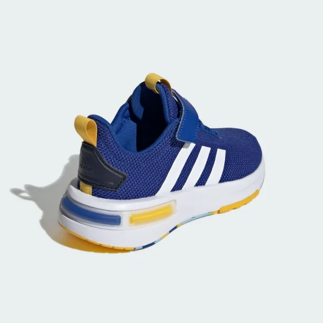 【adidas 愛迪達】運動鞋 童鞋 中童 大童 魔鬼氈 RACER TR23 EL K 藍 IE6423