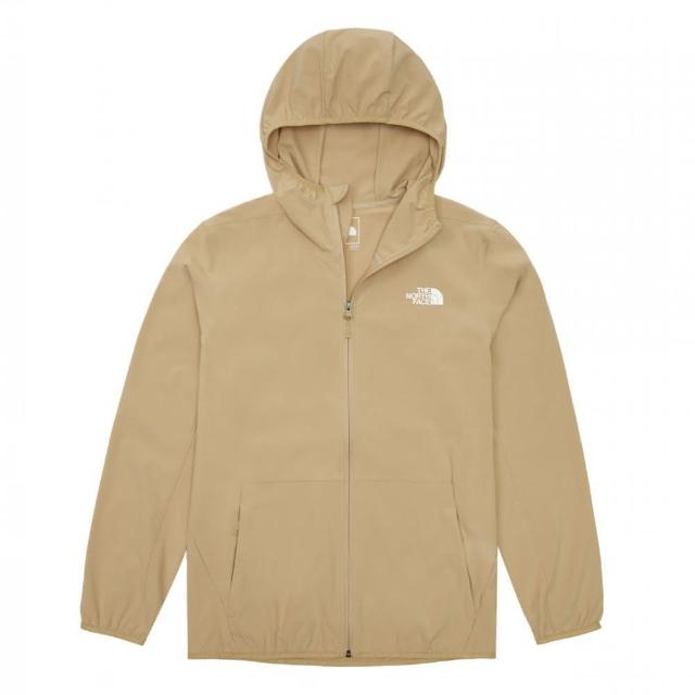 【The North Face】北臉 外套 男款 運動連帽外套 防潑水 防曬 防風 M NEW ZEPHYR WIND 卡其 NF0A7WCYLK5