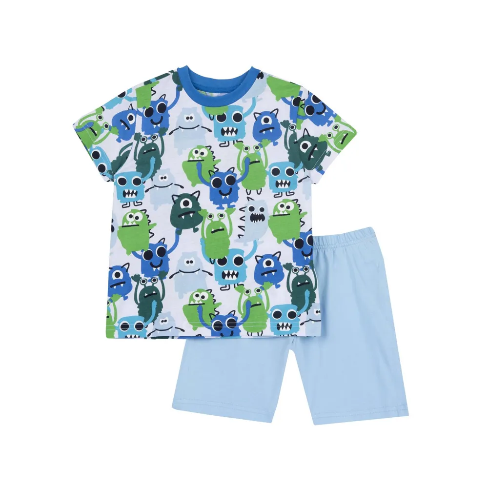 【Chicco】24SS童裝-家居休閒C-怪獸短袖套裝