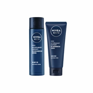 【NIVEA 妮維雅】新品上市★妮維雅男士肌活玻尿酸緊膚精華露120ml+男士肌活胺基酸緊膚潔面乳100g