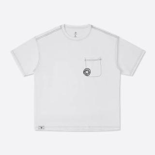 【CONVERSE】SKETCH PACK TEE 運動服 短袖上衣 T恤 男上衣 白色(10027256-A04)