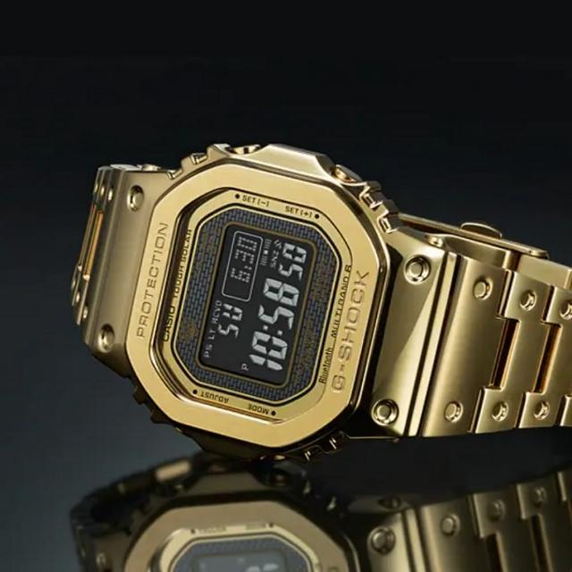 【CASIO 卡西歐】G-SHOCK 全金屬 太陽能 電波藍牙多功能腕錶 錶 手錶 送禮(GMW-B5000GD-9)