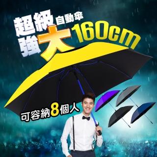 【QIDINA】雨天必備超大抗風無敵傘-D TDN(大雨傘王 自動傘 遮陽傘 防曬傘 自動雨傘 黑膠)