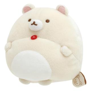 【San-X】拉拉熊 懶懶熊 Ponpoko系列 圓滾滾絨毛娃娃 S 軟軟肚子 小白熊