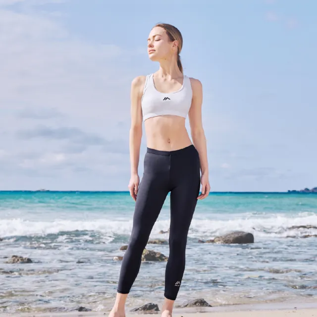 【MARIUM】女生泳褲 長泳褲 潛水褲 水母褲 衝浪 游泳 水母褲 素色泳褲 深藍色(MAR-24851)