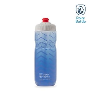 【Polar Bottle】20oz 雙層保冷噴射水壺 BOLT 藍銀(公路車 自行車 腳踏車 保冷水壺)