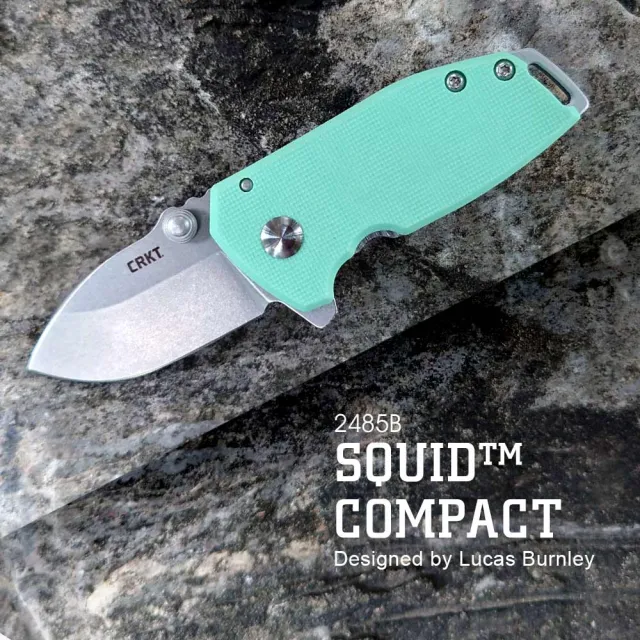 【CRKT】Squid™ Compact 折刀 / 水藍色刀柄(#2485B)