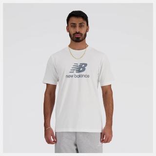 【NEW BALANCE】NB 短袖上衣 男款 運動 美規 白 MT41502WT(S1842)