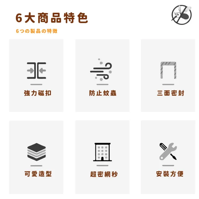 【緊密閉合】小清新磁吸防蚊蟲網紗門簾(窗簾 靜音門簾 紗窗紗網 長門簾 風水簾 魔鬼氈)