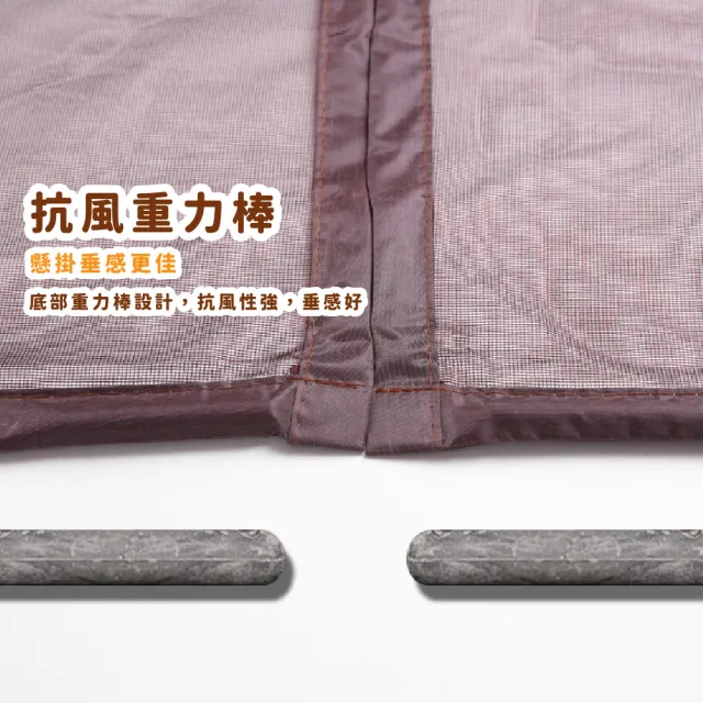 【緊密閉合】小清新磁吸防蚊蟲網紗門簾(窗簾 靜音門簾 紗窗紗網 長門簾 風水簾 魔鬼氈)