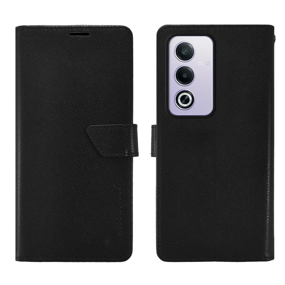 【Metal-Slim】OPPO A3 Pro 5G 蛇皮壓紋前扣磁吸內層卡夾皮套
