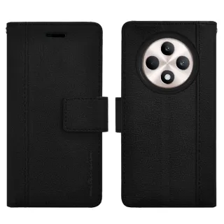 【Metal-Slim】OPPO Reno 12F 5G 高仿小牛皮皮質拼接磁扣TPU皮套
