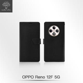 【Metal-Slim】OPPO Reno 12F 5G 蛇皮壓紋前扣磁吸內層卡夾皮套