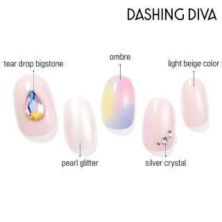 【DASHING DIVA】GLOSS頂級凝膠美甲貼 寶石彩虹(免照燈 可修剪 立體鑽)