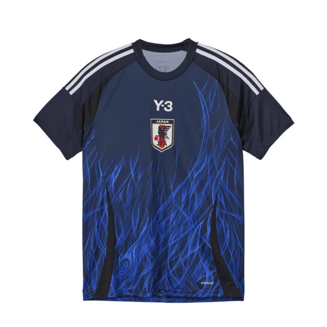 adidas 愛迪達 JFA H JSY 男 短袖 上衣 足球 日本隊 球迷版 球衣 吸濕排汗 修身 深藍(IU0964)