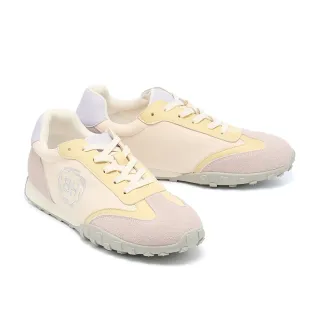 【BYHUE】BYHUE 美式懷舊LOGO電繡綁帶軟芯厚底休閒鞋(黃)