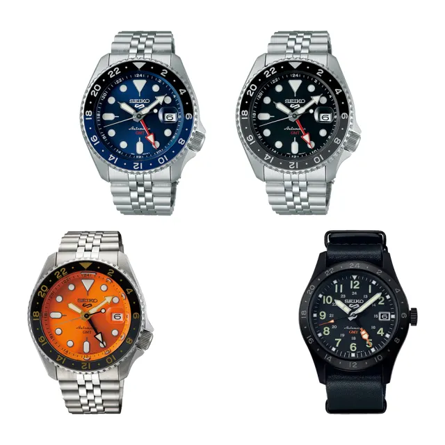 【SEIKO 精工】5 Sports 水鬼GMT運動機械錶/42.5mm 送禮  禮物(4款可選)