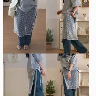 【HaNA 梨花】春夏搭配神器防走光遮屁屁．韓國小眾設計蕾絲花邊疊穿網紗裙簾全尺寸可