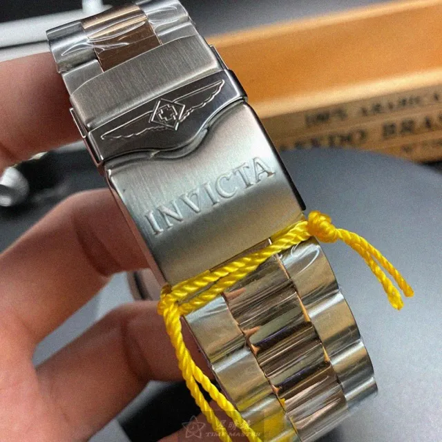 【INVICTA 英威塔】INVICTA手錶型號IN00013(寶藍色錶面玫瑰金錶殼金銀相間精鋼錶帶款)