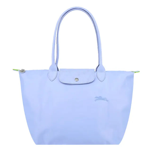 【LONGCHAMP】LE PLIAGE GREEN系列刺繡長把再生尼龍摺疊水餃包(大/多色選)