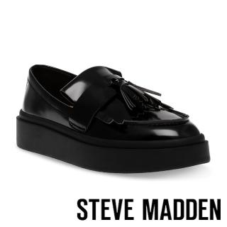【steve madden】VIEWPOINT 經典流蘇平底樂福鞋(黑色)