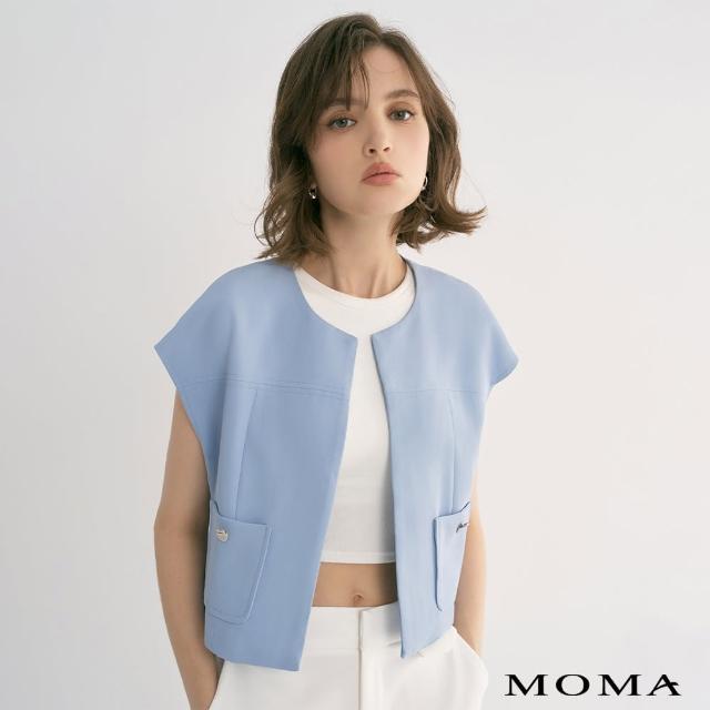 【MOMA】靜夏冰河藍短版背心(淺藍色)