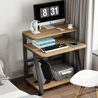 【WELAI】電腦桌臺式小戶型電腦雙層書桌-75x55x83(雙層書桌/臺式電腦桌/學習桌/電腦桌)