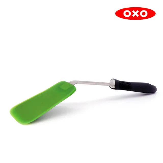 【美國OXO】料理神隊友3件組(彈性矽膠鍋鏟+矽膠料理長筷+9吋餐夾)