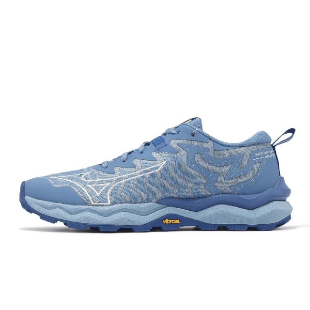 【MIZUNO 美津濃】WAVE DAICHI 8 GTX 女款 慢跑鞋 淺藍白灰(J1GK245671)