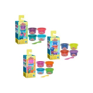 【Hasbro 孩之寶】培樂多Play-Doh 迷你繽紛派對4罐黏土組 隨機出貨不挑款